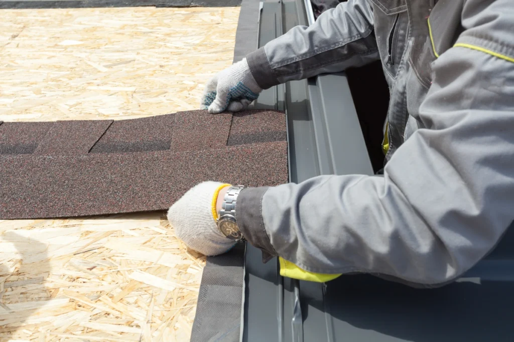 installing shingles