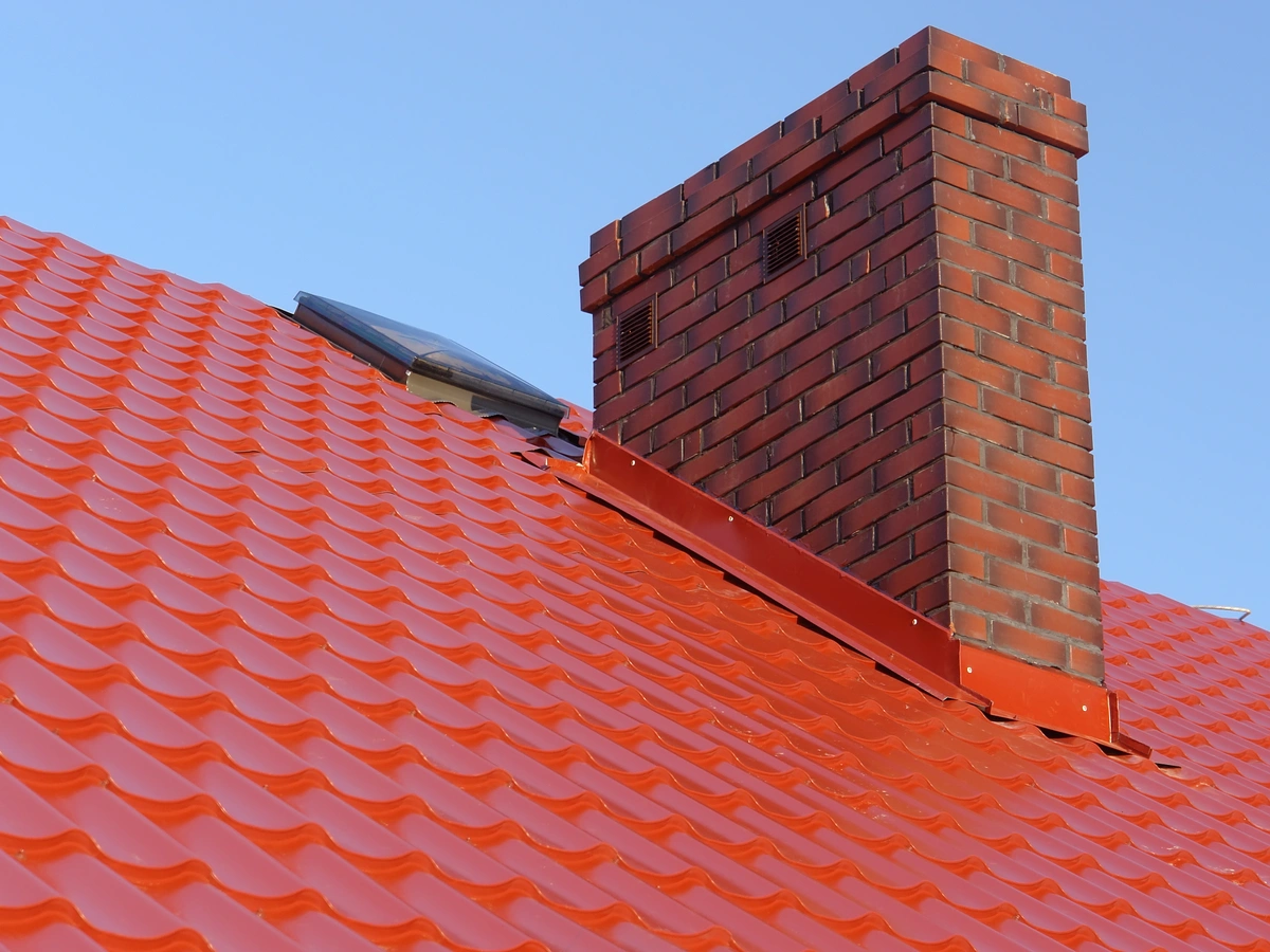 red metal roof flashing