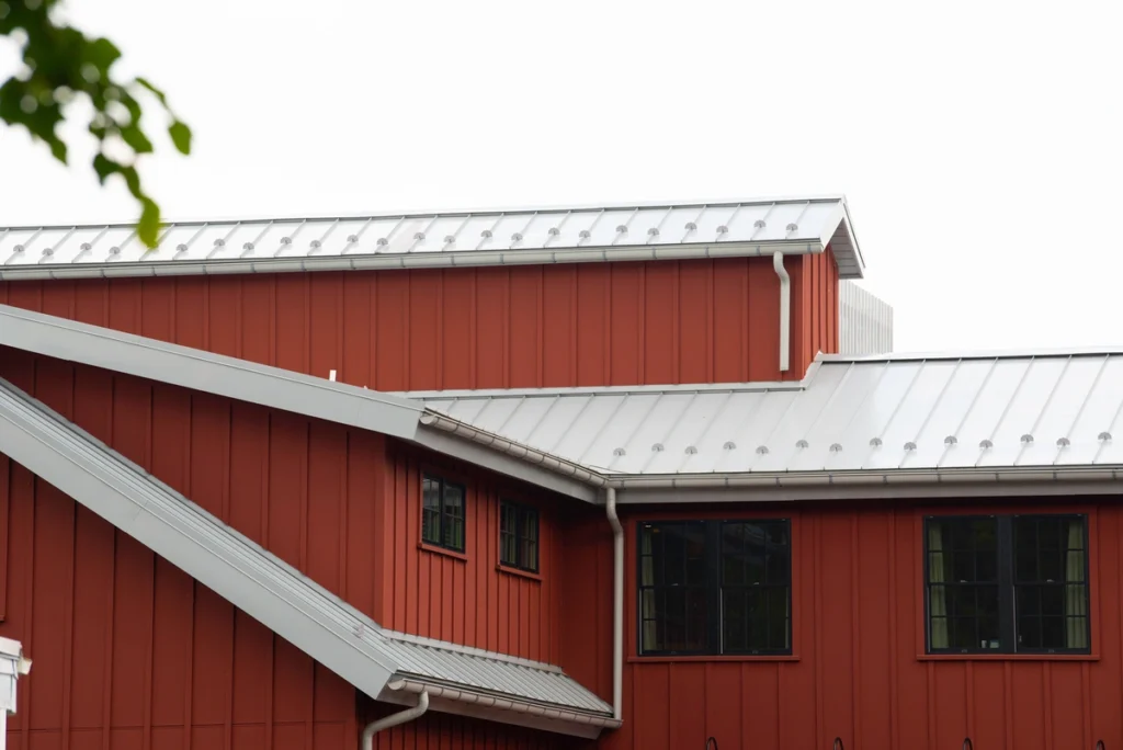 red house metal roof