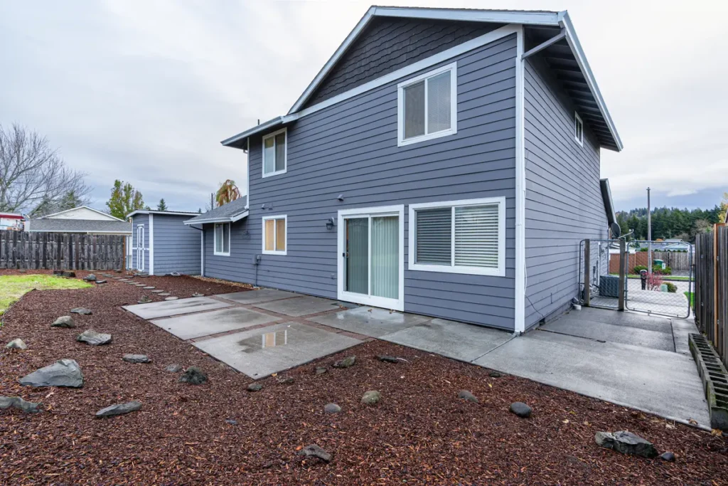 gray blue siding