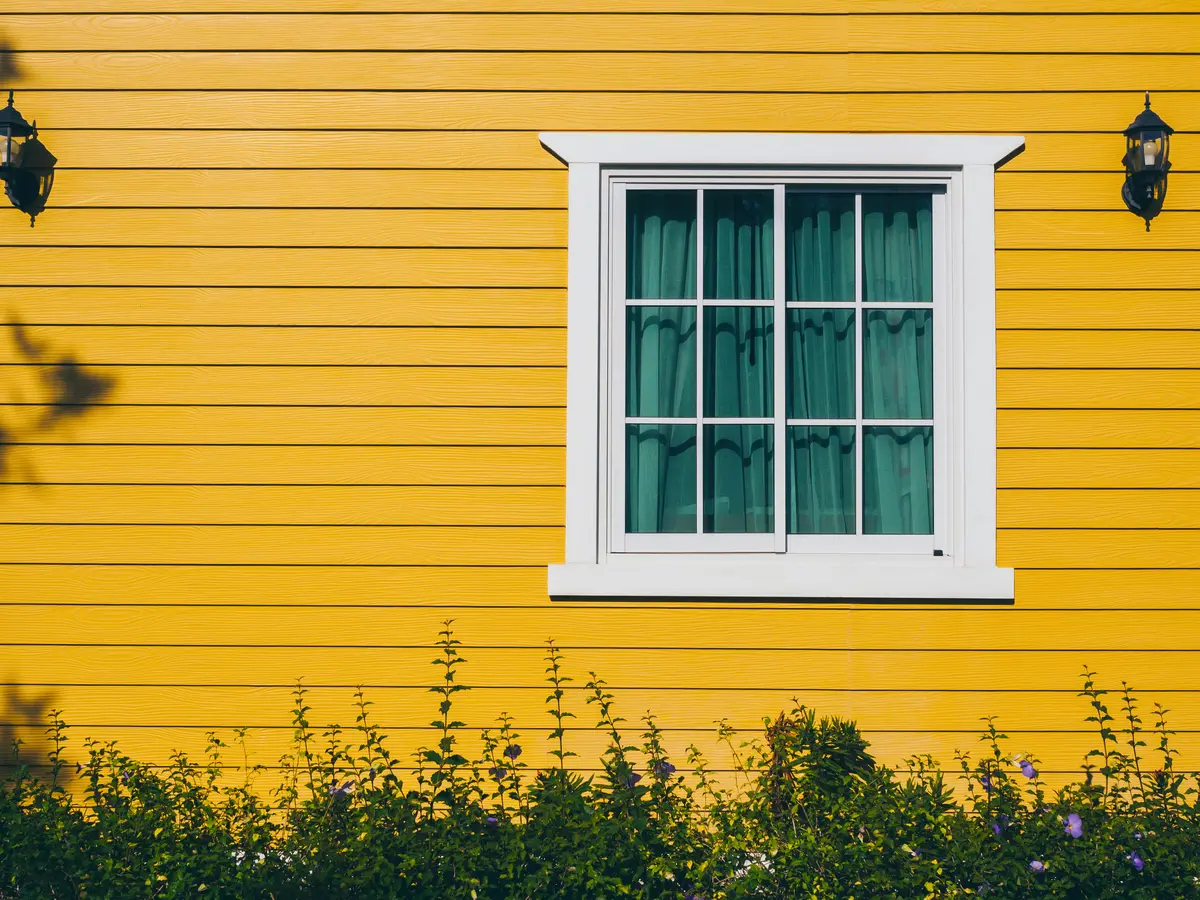 yellow siding