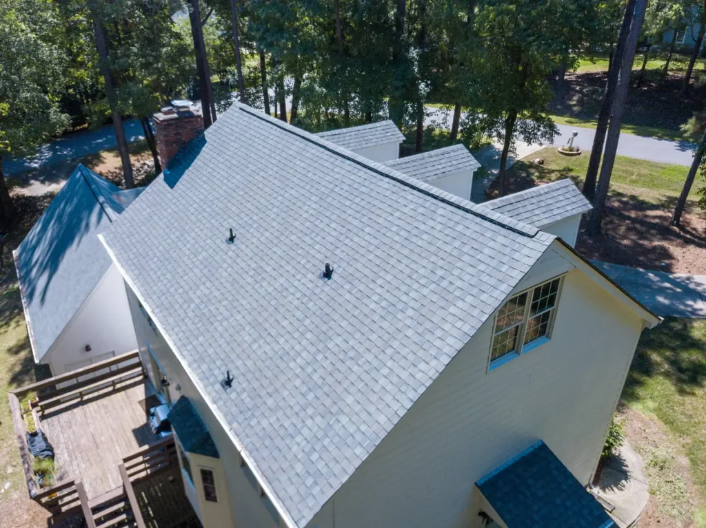 a shady shingle roof