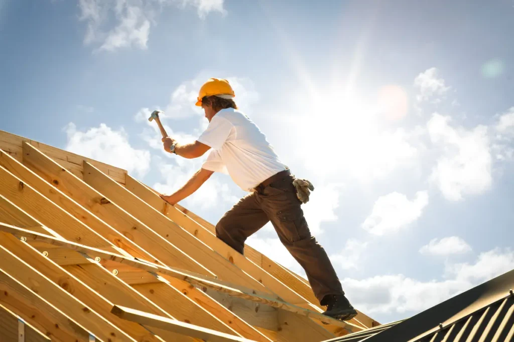 roofer in sunlight