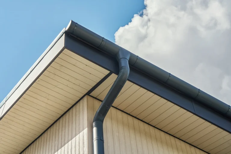 house roof soffit and fascia against sky