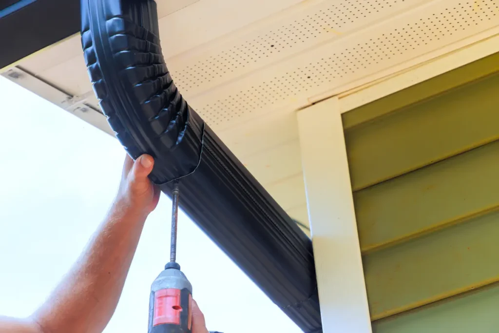 attaching gutter parts