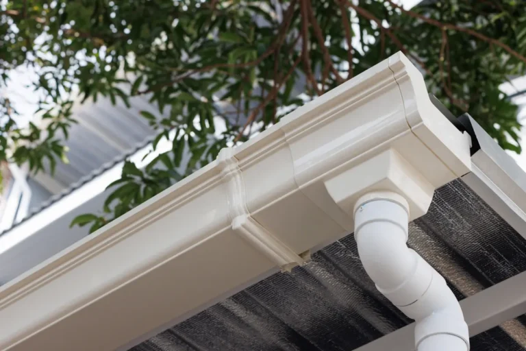 branches over gutter