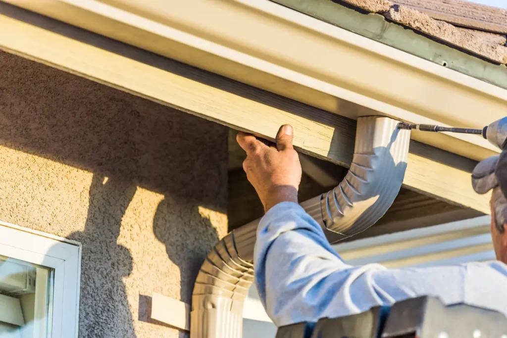 downspout and drill