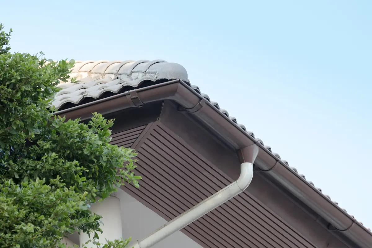 gutters on tile roof